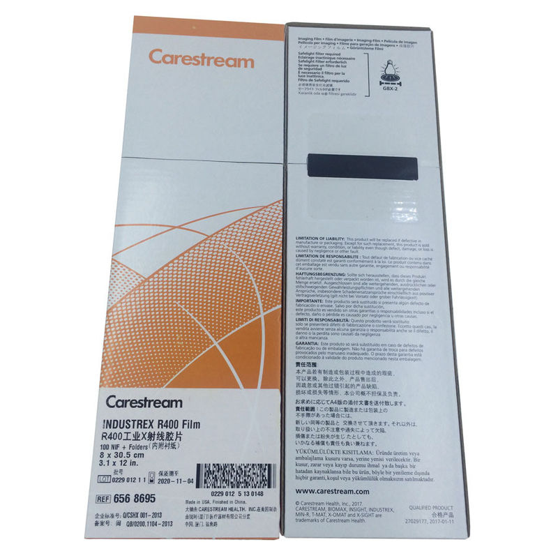 Carestream AA400 NDT Película de rayos X MX125 para detección de defectos industriales 14x17in 35X43CM